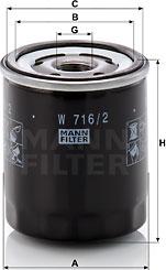 Mann-Filter W 716/2 - Маслен филтър vvparts.bg