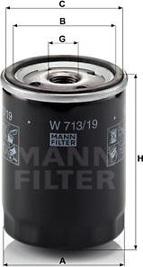 Mann-Filter W 713/19 - Маслен филтър vvparts.bg