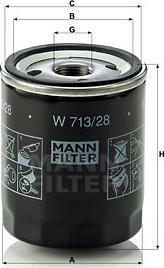Mann-Filter W 713/28 - Маслен филтър vvparts.bg