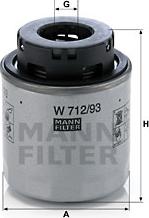 Mann-Filter W 712/93 - Маслен филтър vvparts.bg