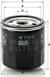 Mann-Filter W 712/41 - Маслен филтър vvparts.bg