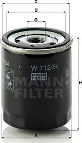 Mann-Filter W 712/54 - Маслен филтър vvparts.bg