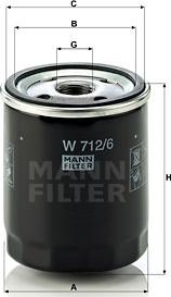 Mann-Filter W 712/6 - Маслен филтър vvparts.bg