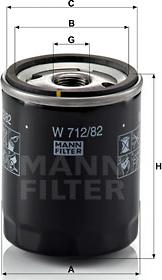 Mann-Filter W 712/82 - Маслен филтър vvparts.bg