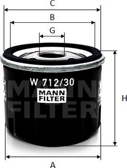 Mann-Filter W 712/30 - Маслен филтър vvparts.bg