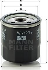 Mann-Filter W 712/32 - Маслен филтър vvparts.bg