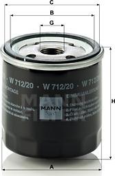 Mann-Filter W 712/20 - Маслен филтър vvparts.bg
