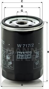 Mann-Filter W 717/2 - Маслен филтър vvparts.bg