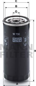 Mann-Filter W 730 - Маслен филтър vvparts.bg