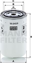 Mann-Filter WA 940/9 - Филтър за охладителната течност vvparts.bg