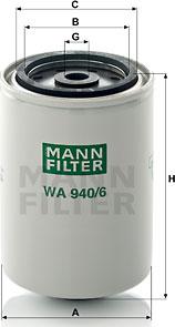 Mann-Filter WA 940/6 - Филтър за охладителната течност vvparts.bg