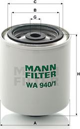 Mann-Filter WA 940/1 - Филтър за охладителната течност vvparts.bg