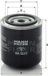 Mann-Filter WA 923/3 - Филтър за охладителната течност vvparts.bg