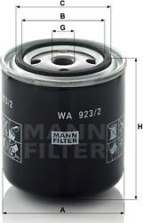 Mann-Filter WA 923/2 - Филтър за охладителната течност vvparts.bg