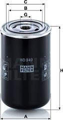 Mann-Filter WD 940 - Маслен филтър vvparts.bg