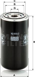 Mann-Filter WD 950/2 - Хидравличен филтър, автоматична предавателна кутия vvparts.bg