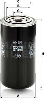 Mann-Filter WD 950 - Филтър, работна хидравлика vvparts.bg