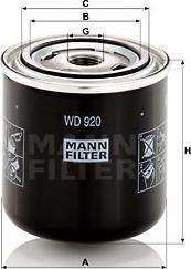 Mann-Filter WD 920 - Филтър, работна хидравлика vvparts.bg