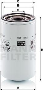 Mann-Filter WD 11 002 - Филтър, работна хидравлика vvparts.bg