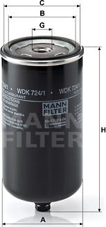 Mann-Filter WDK 724/1 - Горивен филтър vvparts.bg