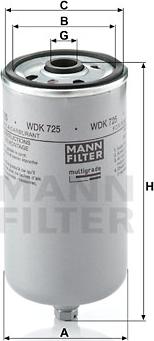 Mann-Filter WDK 725 - Горивен филтър vvparts.bg