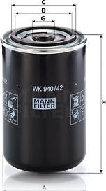 Mann-Filter WK 940/42 - Горивен филтър vvparts.bg