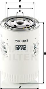 Mann-Filter WK 940/5 - Горивен филтър vvparts.bg