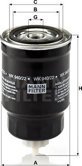 Mann-Filter WK 940/22 - Горивен филтър vvparts.bg