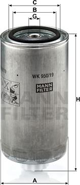 Mann-Filter WK 950/19 - Горивен филтър vvparts.bg