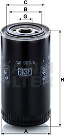 Mann-Filter WK 950/3 - Горивен филтър vvparts.bg