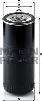 Mann-Filter WK 962/5 - Горивен филтър vvparts.bg