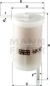 Mann-Filter WK 47 - Горивен филтър vvparts.bg