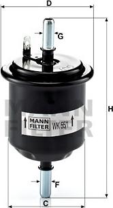 Mann-Filter WK 55/1 - Горивен филтър vvparts.bg