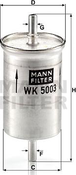 Mann-Filter WK 5003 - Горивен филтър vvparts.bg