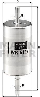 Mann-Filter WK 511/1 - Горивен филтър vvparts.bg