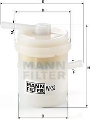 Mann-Filter WK 52 - Горивен филтър vvparts.bg