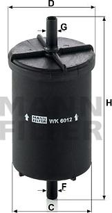 Mann-Filter WK 6012 - Горивен филтър vvparts.bg