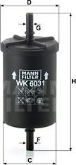 Mann-Filter WK 6031 - Горивен филтър vvparts.bg