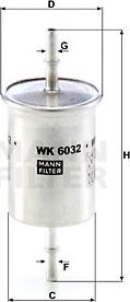 Mann-Filter WK 6032 - Горивен филтър vvparts.bg