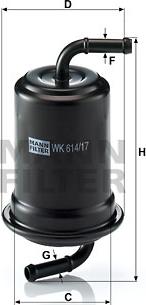 Mann-Filter WK 614/17 - Горивен филтър vvparts.bg