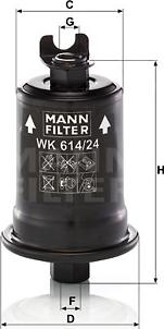 Mann-Filter WK 614/24 x - Горивен филтър vvparts.bg