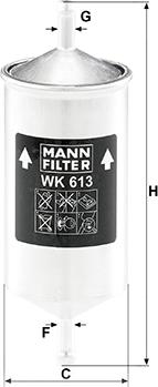 Mann-Filter WK 613 - Горивен филтър vvparts.bg