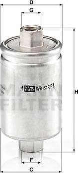 Mann-Filter WK 612/2 - Горивен филтър vvparts.bg