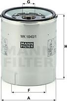 Mann-Filter WK 1040/1 x - Горивен филтър vvparts.bg