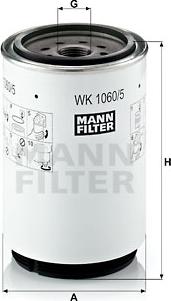 Mann-Filter WK 1060/5 x - Горивен филтър vvparts.bg