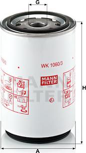 Mann-Filter WK 1060/3 x - Горивен филтър vvparts.bg