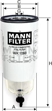 Mann-Filter WK 1060 - Горивен филтър vvparts.bg
