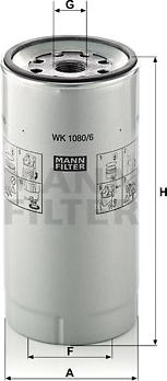Mann-Filter WK 1080/6 x - Горивен филтър vvparts.bg