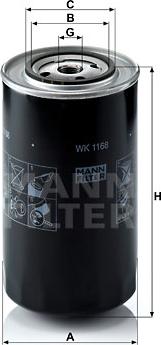 Mann-Filter WK 1168 - Горивен филтър vvparts.bg