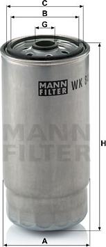 Mann-Filter WK 845/7 - Горивен филтър vvparts.bg